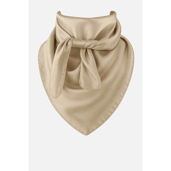 Tan Wild Rag Large Scarf 23x23" Western Accessory Cowgirl or Cowboy - Picture 1 of 5